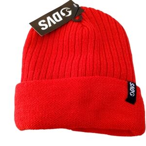 DVS Red Cable Knit Winter Beanie New One Size